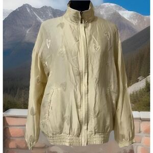 EUC Y2K  Abvien Sz S VTG 90s Silk Gold Shimmer Butterfly Barbie Pockets Jacket